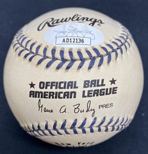 Yogi Berra 8/25/96 potpisao je Mickey Mantle Day Logo Baseball JSA - AUTOGREMENA BASEBALLS