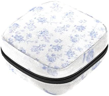 Oryuekan sanitarne kesice za pohranu sa sanitarnim ubrusom, prijenosna torba za žene Djevojke Menstrualne kupelice, vintage plavi