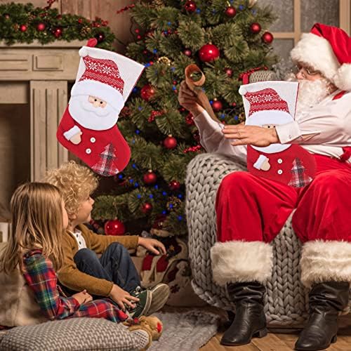 2pc Božićne čarape Big Xmas Čarape Dekoracije Santa Snjegovinski jeleni čarape Božićne ukrase i pribor za zabavu Mali božićni ukrasi