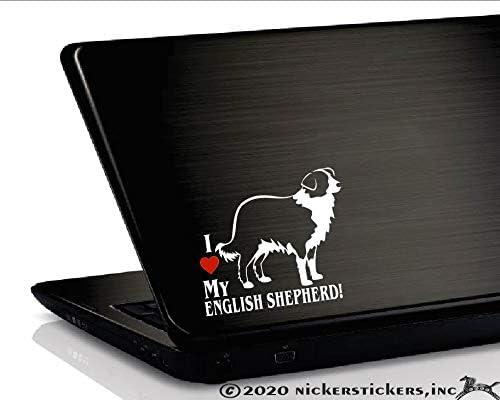 Volim svoj engleski pastir! ~ Engleski pastirski vinilni prozor Auto naljepnica naljepnica