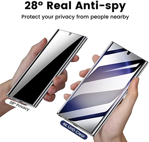 MOHAVE 2 Pack [automatsko poravnanje/uklanjanje prašine] Zaštita ekrana za privatnost za Samsung Galaxy S23 Ultra 5G 6.8, 3d zakrivljeni