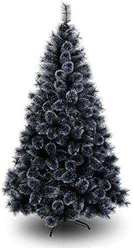 XFXDBT Crni umjetni božićni borov borov borovi, vrhunski šarkirani metalni stalak za odmor za odmor Xmas Tree za unutarnju vanjsku
