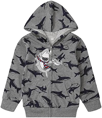 Nubeehoho Toddler Zip up hoodie dukserica Jesen odjeća Dječačka jakna s haubom 2-7 godina
