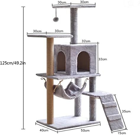 Cat Tree, 3-slojni moderni tornjevi za mačke s pomoćnim ljestvama, okvir za penjanje za mačke Cat Nest igračke za mačke u zatvorenom