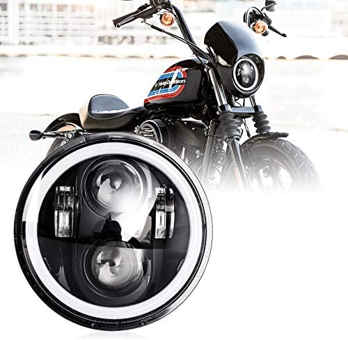 5-3/4 5.75 inčni motocikl LED prednja svjetla okrugla sa Halo anđeoskim očima žmigavac duga/kratka svjetla zamjena za Davidson Iron