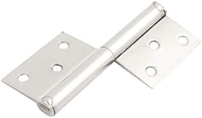 X-dree dugi od nehrđajućeg čelika 6 nosača za vrata cijev cijevi cijev šarke srebrni ton (2.5 pulgadas de largo en acero inoksidable
