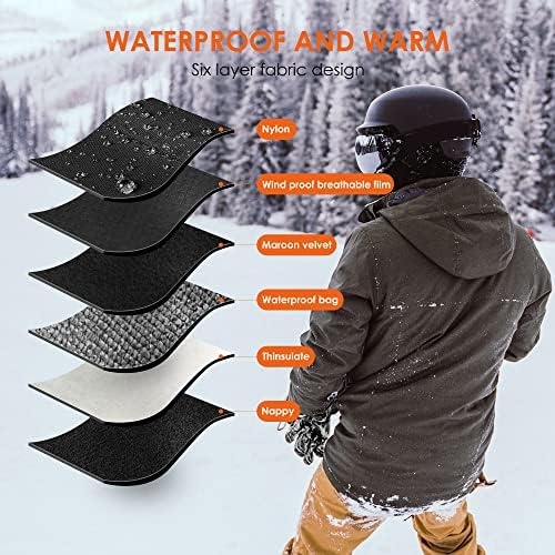 Zimske rukavice za muškarce sa ekranom osetljivim na dodir vodootporne, ženske rukavice otporne na vetar sa tankim linijama, rukavice