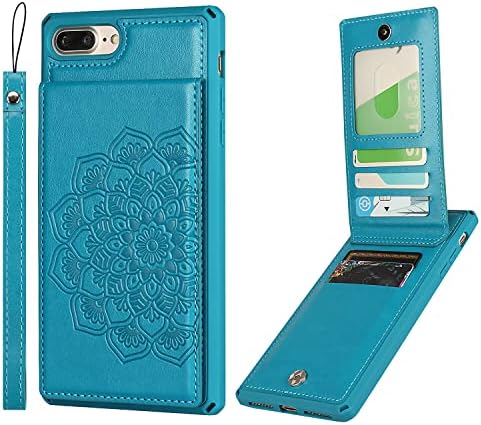 Cavor za iPhone 7 Plus iPhone 8 Plus futrola sa držačem kartice, torbica za novčanik sa držačima kreditne kartice za iPhone 8 futrolu