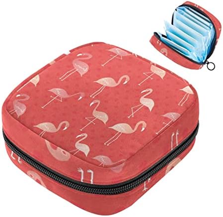 Ženske sanitarne jastučiće Torbe Dame Menstrualni kup torbice za djevojke prijenosni period tampon torba za pohranu flamingo sa patentnim
