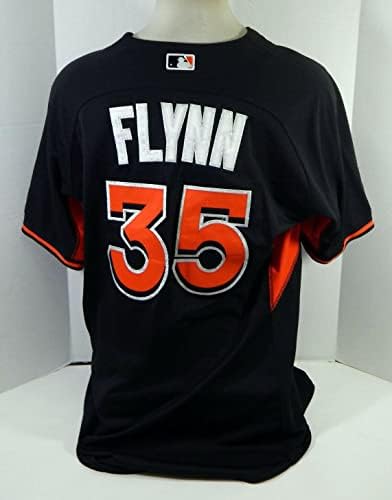 2014-16 Miami Marlins Brian Flynn 35 Igra Rabljeni Black Jersey St BP 52 DP18478 - Igra Polovni MLB dresovi