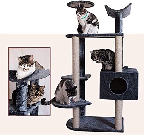 Haieshop Cat Tree Condo Stub Za Grebanje Mačka Kula Drvena Višeslojna Platforma Za Skok Mačje Gnijezdo Stan Stepenice Sisal Stub Otporan