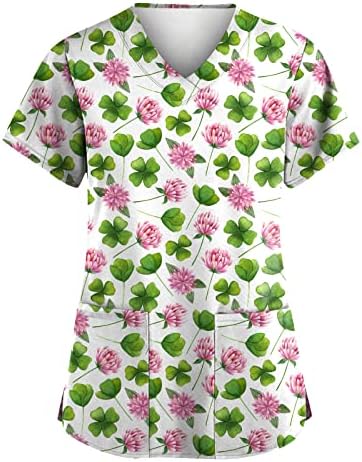 Dan svetog Patrika Ženska grafički grafički print V rect T majice Ljeto smiješno jednolično ujednačeno opuštena fit uredska bluza