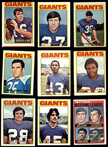 1972 TOPPS New York Giants Low Team Set New York Giants-FB VG Giants-FB