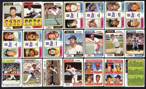 1974 TOPPS EX AVG Djelomični set 594 Diff Baseball Cards Low / Mid razred AVG E76815 Ocjenjivo ex - bejzbol pločaste rookie kartice