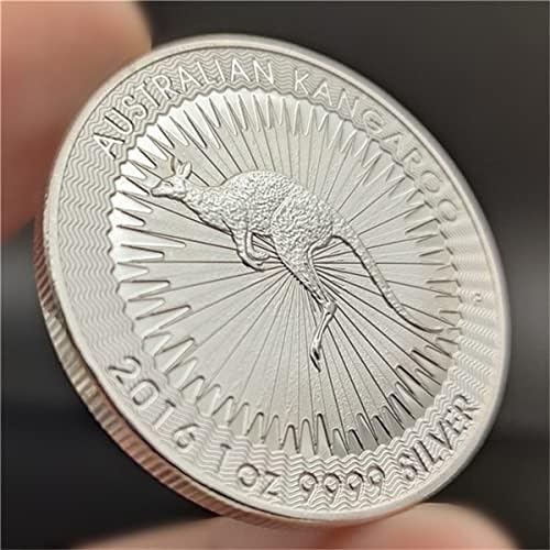 Kongo za životinjsku kovanicu Lucky Kenguru Poklon Komemorativne kovanice Kolemizirani zanatlije sa srebrnim novčićima kolekcionarstvo