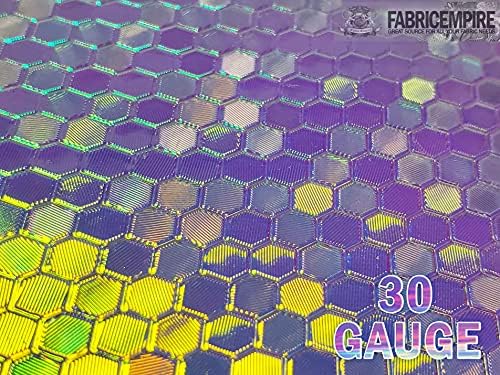 Fabric Empire transparentna holografska saća Plastična Vinilna tkanina 38 široka prodata u dvorištu