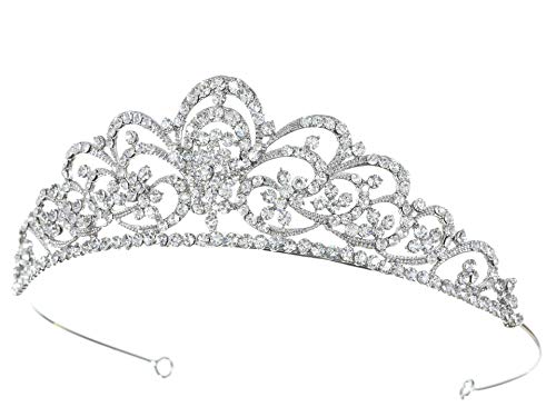 Samky Bridal Rhinestones Crystal Prom vjenčanje cvjetna kruna od tijare T989