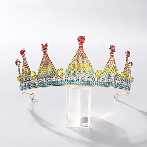 Sunshinesmile Bride Princess Rainbow Crown traka za glavu Kristalna tijara i Krune za žene Svadbeni Dodaci za kosu
