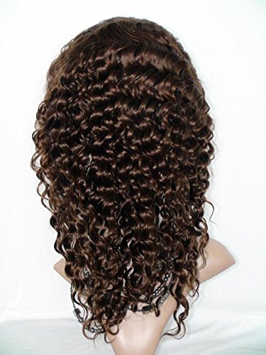 8a 22 100 ljudske kose pune čipkaste perike za Afroamerikance Malezijska Djevica Remy ljudska kosa boja dubokog Vala 4