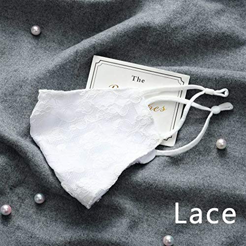 Bodiy Lace mouth Cover vjenčanje Bijela prašina Vanjska višekratna zaštita za usta podesivi nakit za pokrivanje nosa za žene i djevojčice