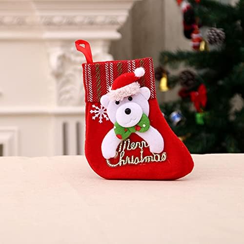 Božićni ukrasi 1 pakovanje personalizirano božićno čarapa božićne nosioce 3D santa božićne čarape